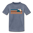 Durango, Colorado Toddler T-Shirt - Retro Mountain Durango Toddler Tee - heather blue