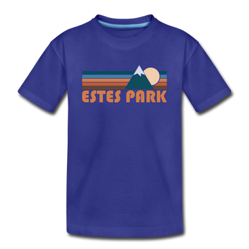 Estes Park, Colorado Toddler T-Shirt - Retro Mountain Estes Park Toddler Tee - royal blue