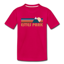 Estes Park, Colorado Toddler T-Shirt - Retro Mountain Estes Park Toddler Tee - dark pink