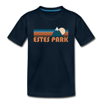 Estes Park, Colorado Toddler T-Shirt - Retro Mountain Estes Park Toddler Tee - deep navy
