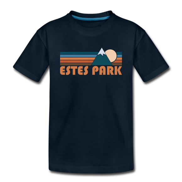 Estes Park, Colorado Toddler T-Shirt - Retro Mountain Estes Park Toddler Tee - deep navy