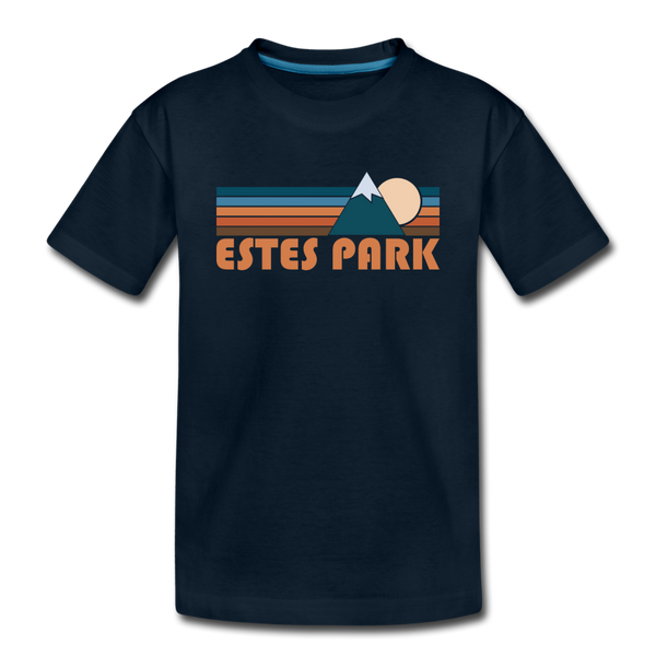 Estes Park, Colorado Toddler T-Shirt - Retro Mountain Estes Park Toddler Tee - deep navy