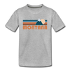 Montana Toddler T-Shirt - Retro Mountain Montana Toddler Tee - heather gray