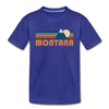 Montana Toddler T-Shirt - Retro Mountain Montana Toddler Tee - royal blue