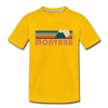 Montana Toddler T-Shirt - Retro Mountain Montana Toddler Tee - sun yellow