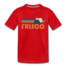 Frisco, Colorado Toddler T-Shirt - Retro Mountain Frisco Toddler Tee - red
