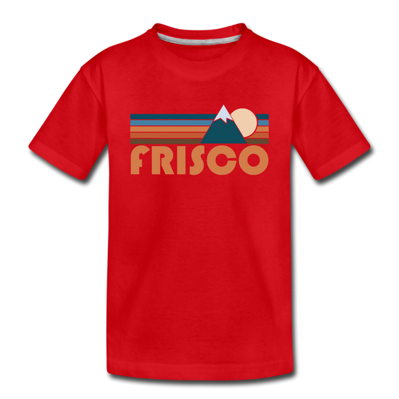 Frisco, Colorado Toddler T-Shirt - Retro Mountain Frisco Toddler Tee - red