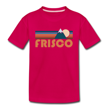 Frisco, Colorado Toddler T-Shirt - Retro Mountain Frisco Toddler Tee - dark pink