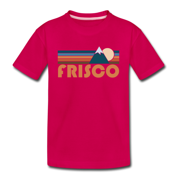 Frisco, Colorado Toddler T-Shirt - Retro Mountain Frisco Toddler Tee - dark pink