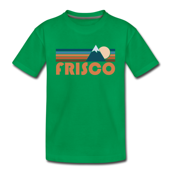 Frisco, Colorado Toddler T-Shirt - Retro Mountain Frisco Toddler Tee - kelly green