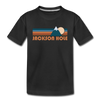Jackson Hole, Wyoming Toddler T-Shirt - Retro Mountain Jackson Hole Toddler Tee - black