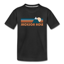 Jackson Hole, Wyoming Toddler T-Shirt - Retro Mountain Jackson Hole Toddler Tee - black