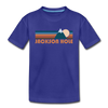 Jackson Hole, Wyoming Toddler T-Shirt - Retro Mountain Jackson Hole Toddler Tee - royal blue