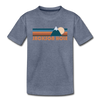 Jackson Hole, Wyoming Toddler T-Shirt - Retro Mountain Jackson Hole Toddler Tee - heather blue