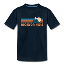 Jackson Hole, Wyoming Toddler T-Shirt - Retro Mountain Jackson Hole Toddler Tee - deep navy