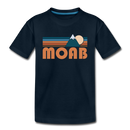 Moab, Utah Toddler T-Shirt - Retro Mountain Moab Toddler Tee - deep navy