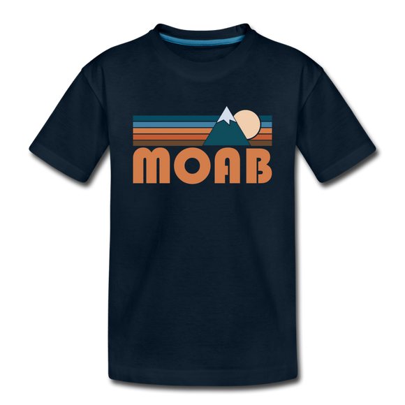 Moab, Utah Toddler T-Shirt - Retro Mountain Moab Toddler Tee - deep navy