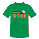 Moab, Utah Toddler T-Shirt - Retro Mountain Moab Toddler Tee - kelly green