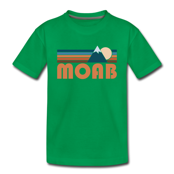 Moab, Utah Toddler T-Shirt - Retro Mountain Moab Toddler Tee - kelly green
