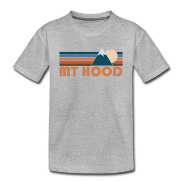Mount Hood, Oregon Toddler T-Shirt - Retro Mountain Mount Hood Toddler Tee - heather gray