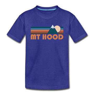 Mount Hood, Oregon Toddler T-Shirt - Retro Mountain Mount Hood Toddler Tee - royal blue