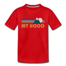 Mount Hood, Oregon Toddler T-Shirt - Retro Mountain Mount Hood Toddler Tee - red