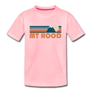 Mount Hood, Oregon Toddler T-Shirt - Retro Mountain Mount Hood Toddler Tee - pink