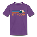 Mount Hood, Oregon Toddler T-Shirt - Retro Mountain Mount Hood Toddler Tee - purple