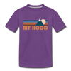 Mount Hood, Oregon Toddler T-Shirt - Retro Mountain Mount Hood Toddler Tee - purple