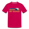 Mount Hood, Oregon Toddler T-Shirt - Retro Mountain Mount Hood Toddler Tee - dark pink