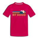 Mount Hood, Oregon Toddler T-Shirt - Retro Mountain Mount Hood Toddler Tee - dark pink