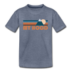 Mount Hood, Oregon Toddler T-Shirt - Retro Mountain Mount Hood Toddler Tee - heather blue