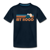 Mount Hood, Oregon Toddler T-Shirt - Retro Mountain Mount Hood Toddler Tee - deep navy