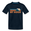 Mount Hood, Oregon Toddler T-Shirt - Retro Mountain Mount Hood Toddler Tee - deep navy