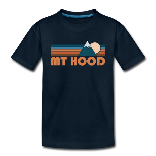 Mount Hood, Oregon Toddler T-Shirt - Retro Mountain Mount Hood Toddler Tee - deep navy