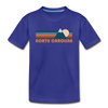 North Carolina Toddler T-Shirt - Retro Mountain North Carolina Toddler Tee - royal blue