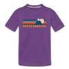 North Carolina Toddler T-Shirt - Retro Mountain North Carolina Toddler Tee - purple