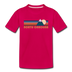 North Carolina Toddler T-Shirt - Retro Mountain North Carolina Toddler Tee - dark pink