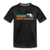 North Carolina Toddler T-Shirt - Retro Mountain North Carolina Toddler Tee - charcoal gray