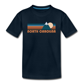 North Carolina Toddler T-Shirt - Retro Mountain North Carolina Toddler Tee