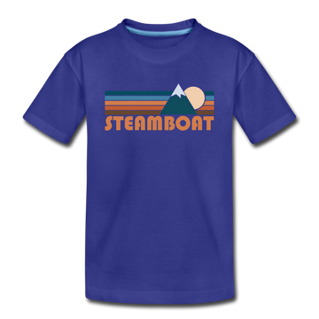 Steamboat, Colorado Toddler T-Shirt - Retro Mountain Steamboat Toddler Tee - royal blue