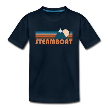 Steamboat, Colorado Toddler T-Shirt - Retro Mountain Steamboat Toddler Tee - deep navy