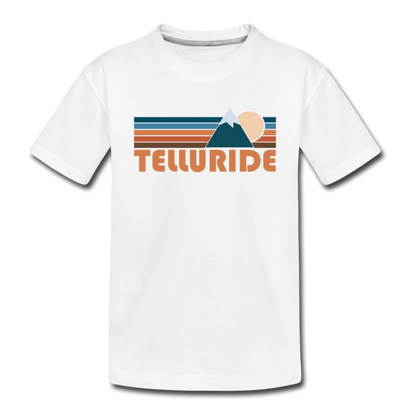 Telluride, Colorado Toddler T-Shirt - Retro Mountain Telluride Toddler Tee - white