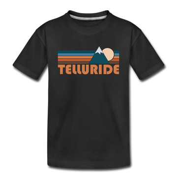 Telluride, Colorado Toddler T-Shirt - Retro Mountain Telluride Toddler Tee - black