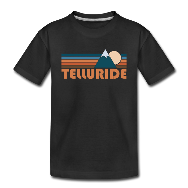 Telluride, Colorado Toddler T-Shirt - Retro Mountain Telluride Toddler Tee - black