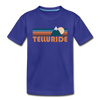 Telluride, Colorado Toddler T-Shirt - Retro Mountain Telluride Toddler Tee - royal blue