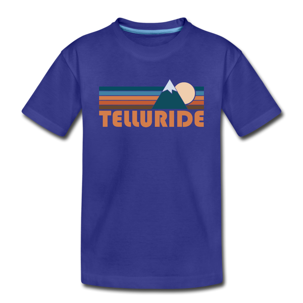 Telluride, Colorado Toddler T-Shirt - Retro Mountain Telluride Toddler Tee - royal blue