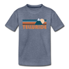 Telluride, Colorado Toddler T-Shirt - Retro Mountain Telluride Toddler Tee - heather blue