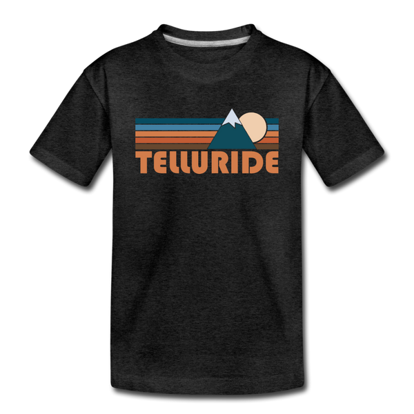 Telluride, Colorado Toddler T-Shirt - Retro Mountain Telluride Toddler Tee - charcoal gray