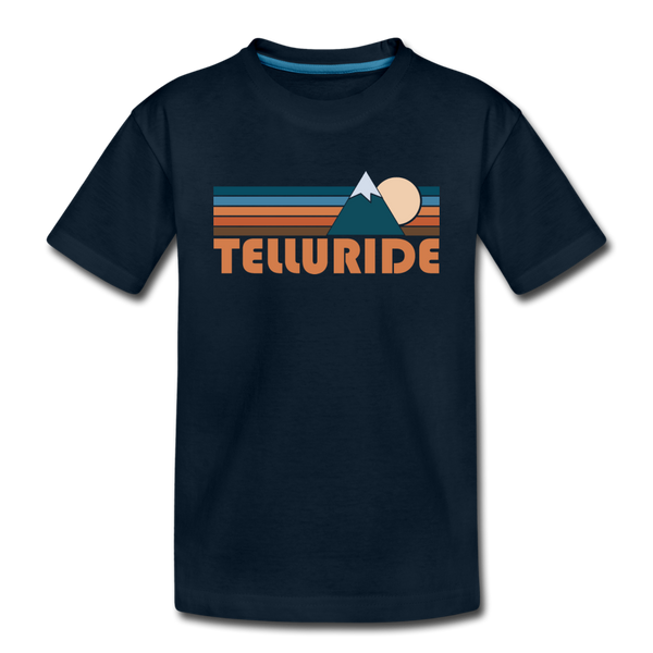 Telluride, Colorado Toddler T-Shirt - Retro Mountain Telluride Toddler Tee - deep navy